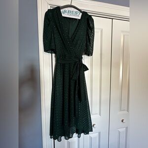 Tommy Hilfiger Forest Green Midi Dress size 8